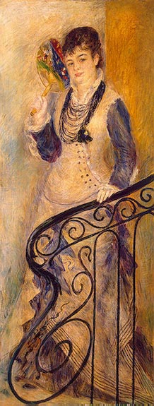 Femme sur un escalier